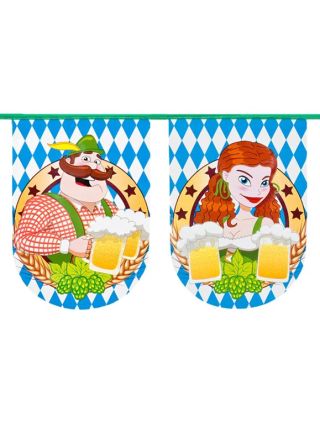 Oktoberfest Steiner - Bavarian Bunting 20cm x 27cm - 8m – Single-sided  
