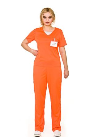 Orange Boiler Suit Convict - Ladies
