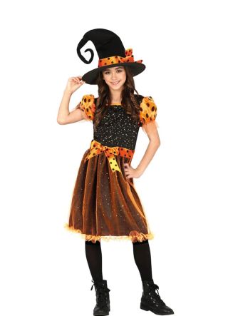 Orange Stary Witch Costume