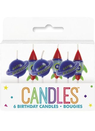 Outer Space Birthday Candles – 6pk
