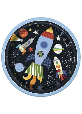 Outer Space Paper Plates 22cm – 8pk 