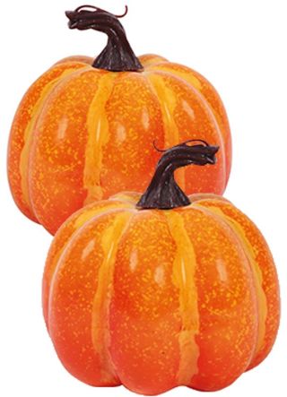 Halloween Mini Pumpkin Decorations - Pack of 2 - 10cm
