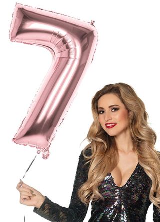 Rose Gold Foil Balloon Number 7 – Helium or Air-fill – 86cm