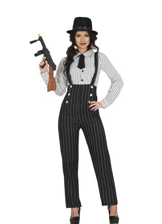 Pinstripe Ladies Gangster Costume