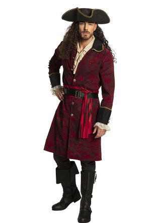 Deluxe Pirate Captain – Red - Men’s Costume