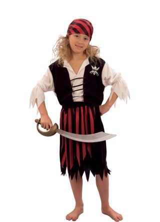 Pirate Girl - Black Waistcoat 