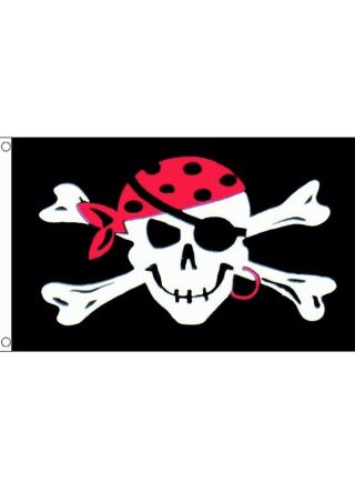 Pirate One Eyed Skull Flag 5ftx3ft