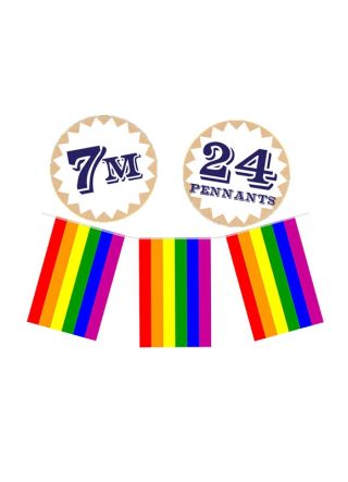 Pride Bunting – 7 Metres - 24 Flags - Nylon