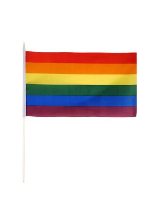 Pride Rainbow Hand Flag (Nylon 11.5"x6.5")