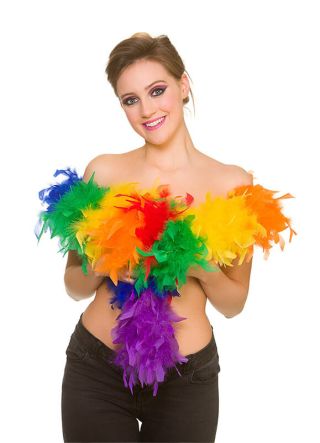 Pride Feather Rainbow Boa