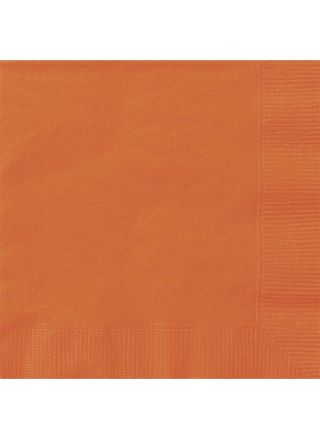 Pumpkin Orange Paper Napkins 16cm – 20pk