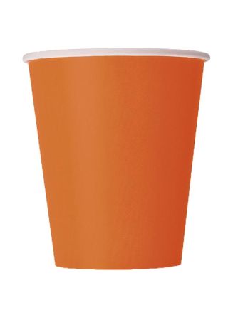 Pumpkin Orange Paper Cups 25cl – 14pk