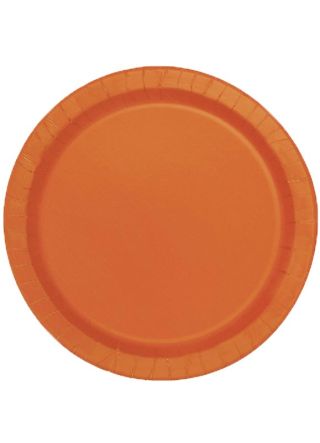 Pumpkin Orange Paper Plates 22cm – 16pk