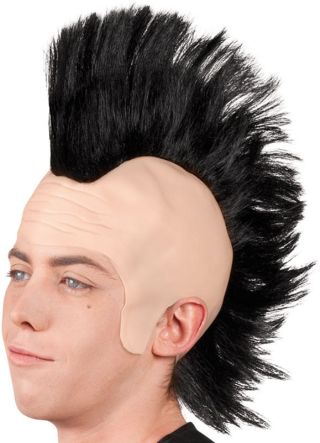 Punk Mohican Wig - Black