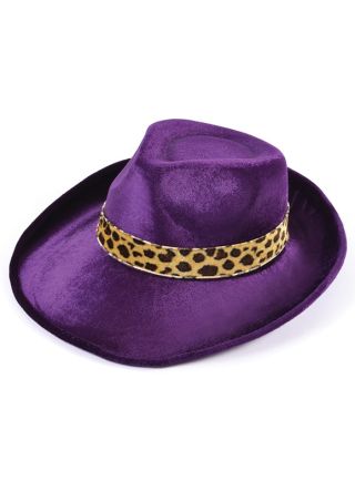 Purple Fedora Pimp Hat