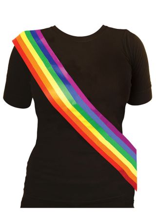 Gay Pride Rainbow Sash (Nylon )