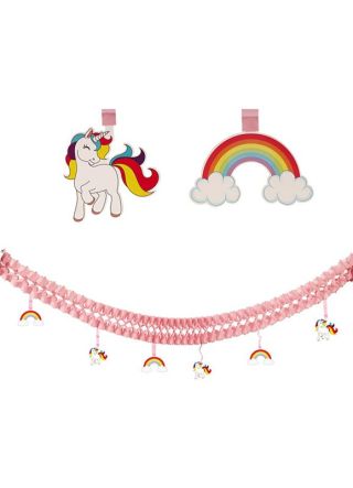 Unicorn & Rainbow Garland 3m