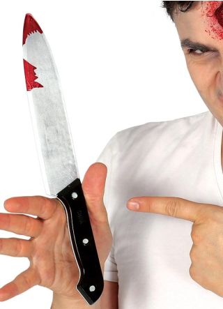 Realistic Bloody Kitchen Knife - 30cm