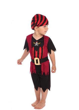 Red and Black Striped Pirate