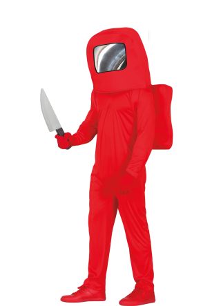 Red Killer Among Us Astronaut - Teen Costume
