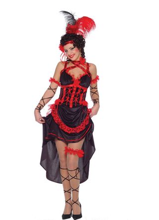 Saloon Girl (Red & Black Lace) Costume