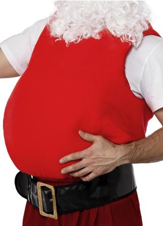 Santa Waistcoat Style Belly Stuffer - Fits Chest Size 36" - 60" - Add 14" to Waist