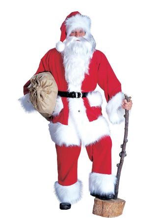 Professional Quality Santa Claus Suit – Classic Style with Extra Plush Fur Trim – Chest Size 54 - 58