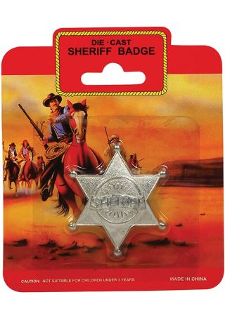 Wild West Metal Sheriff Badge