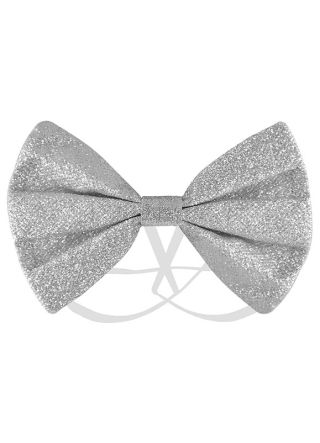 Silver Glitter Bow-Tie