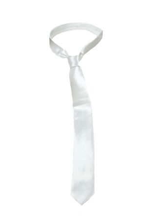 Skinny White Neck-Tie