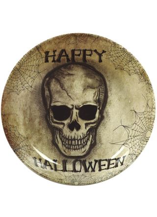 Halloween Skull & Spider Web Sturdy Serving Bowl - 32cm