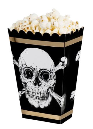 Skull and Crossbones Tall Popcorn Bowls – 4pk
