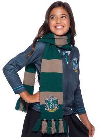 Deluxe Slytherin Embroidered Badge Scarf 180cm -  Harry Potter