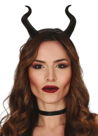 Small Devil Horns on Headband 8cm – Adjustable 