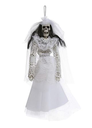 Small Hanging Skeleton Bride 39cm