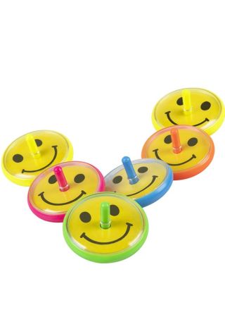 Smiley Face Spinners - 6pk – Party Bag Fillers 