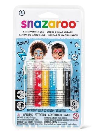 Snazaroo Boys Face Painting-Sticks – 6 Pack 