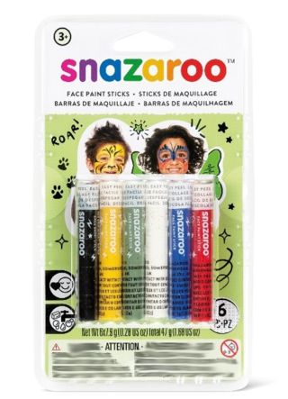 Snazaroo Rainbow Face Painting-Sticks – 6 Pack