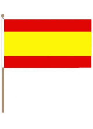 Spain (No Crest) Hand Flag 18" x 12"