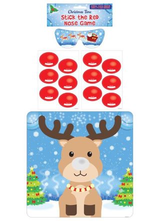 Christmas Stick the Nose on the Reindeer Party Game – 14 Pieces