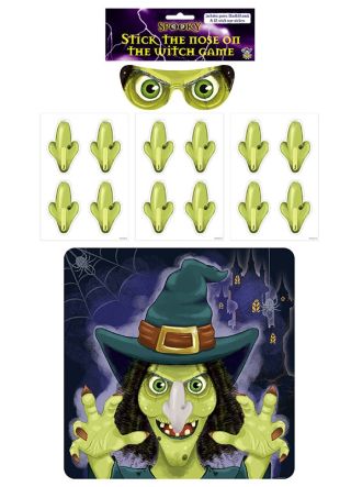 Halloween Stick the Nose on the Witch Party Game - 14 pcs