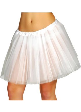 Three Layer Long White Tutu - Dress Size 8-14