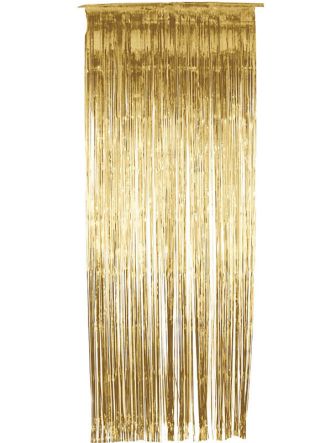 Tinsel Slash/Shimmer Curtain - Gold 3ft x 8ft