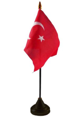 Turkey Table Flag 6" x 4"
