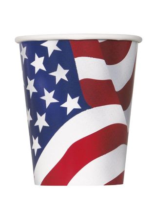 USA – 4th of July Paper Cups 25cl – 8pk