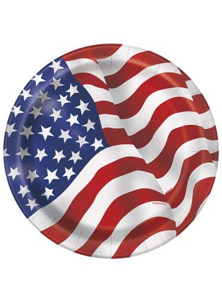 USA – 4th of July Paper Plates 22cm – 8pk