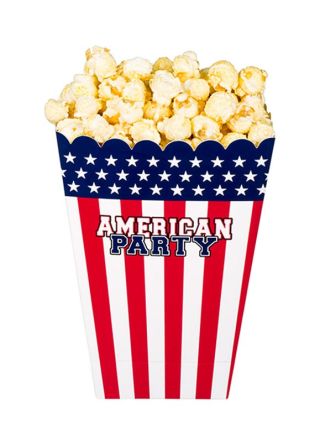 USA ‘American Party’ Popcorn Box 19cm – 4pk