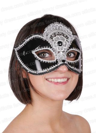 Lily Black and Silver Eye Mask 