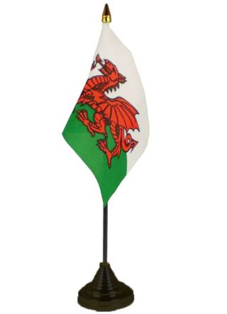 Wales Table Flag 6" x 4"