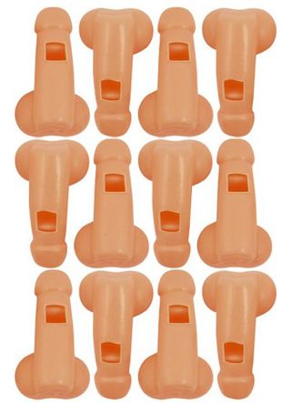 Well Endowed Hen-Party Whistles 12Pk